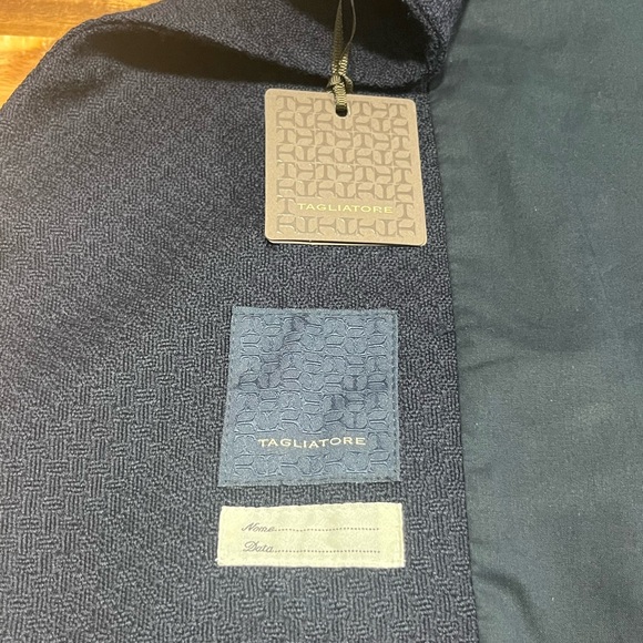 Tagliatore Double Breasted Wool Vest Navy Blue Size 48R Made in Italy - Picture 4 of 10